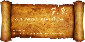 Foltinszki Viviána névjegykártya